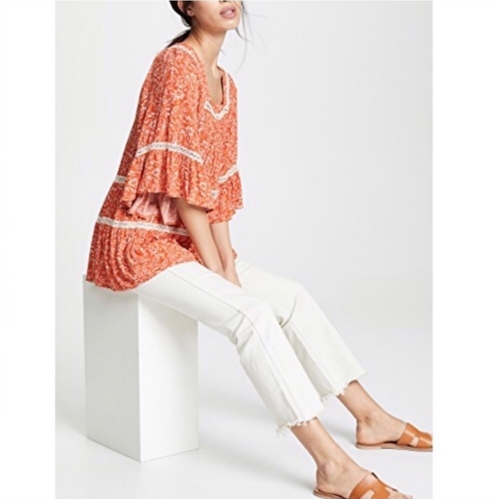 💜 Free people | Talk About It Boho Floral Tunic